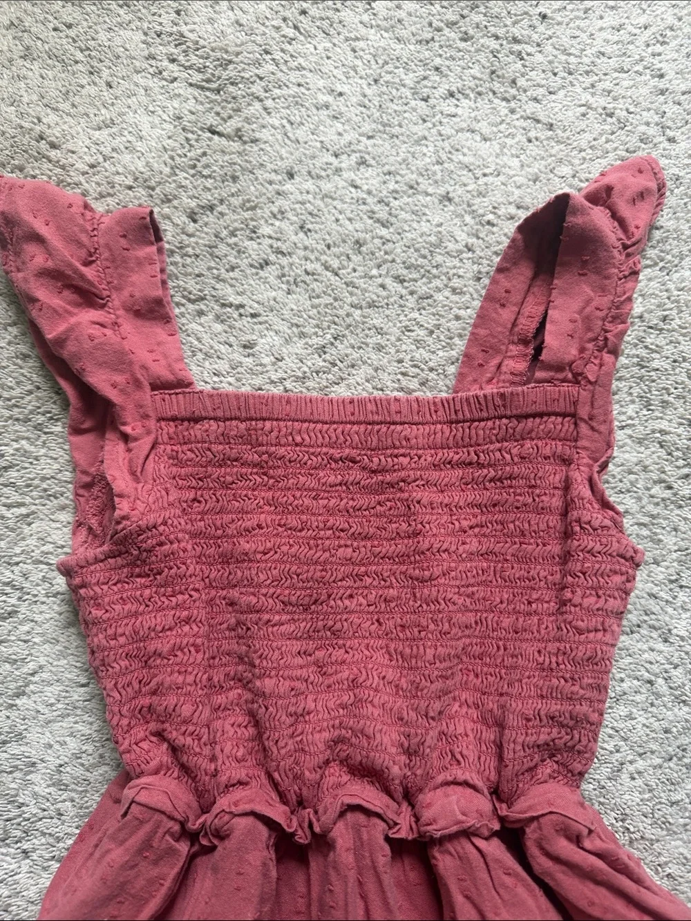 Smocked Sleeveless Sundress in Dusty Rose - Size 6/7
